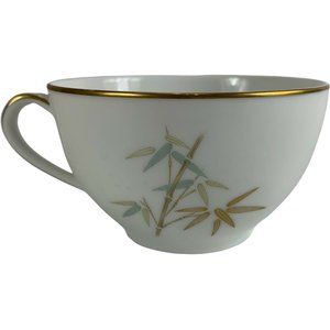 NORITAKE ORIENTAL 6341 Bamboo Coffee/Tea Cup Gold Trim -Marked JAPAN